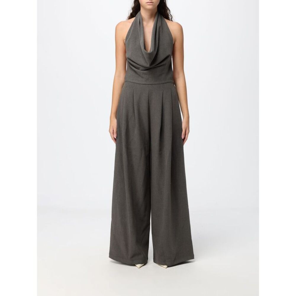 Eleh Women Elegant Sleeveless Halter Neck Evening Jumpsuit Eleh In Jersey